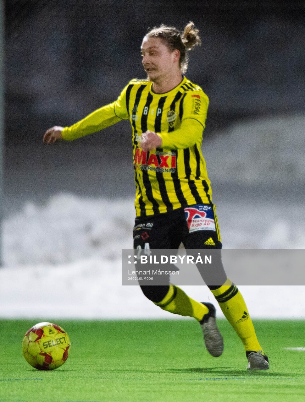 IFK Hässleholms Lucas Johnsson i träningsmatchen mellan