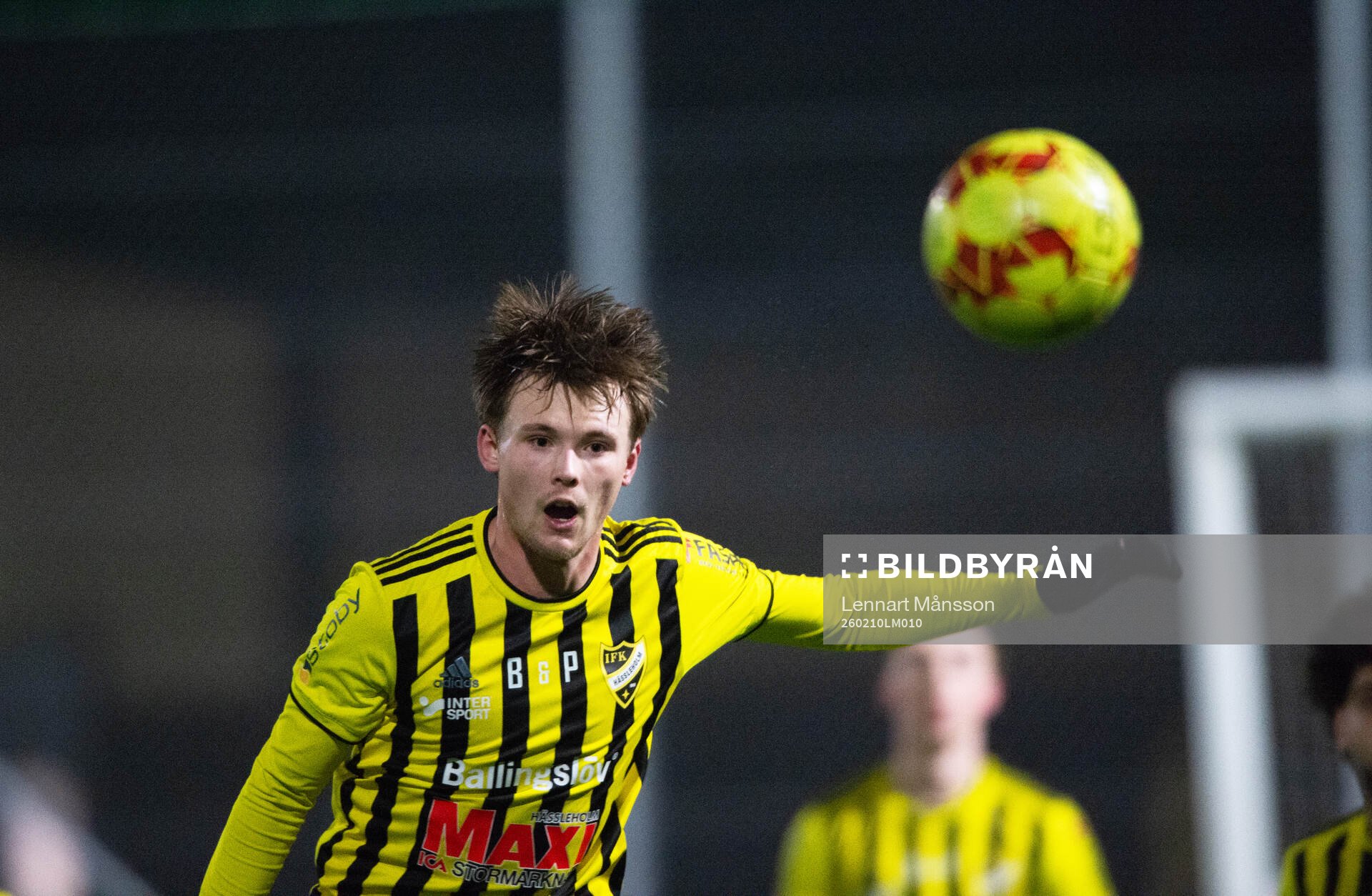 IFK Hässleholms Viggo Sigfridsson i träningsmatchen