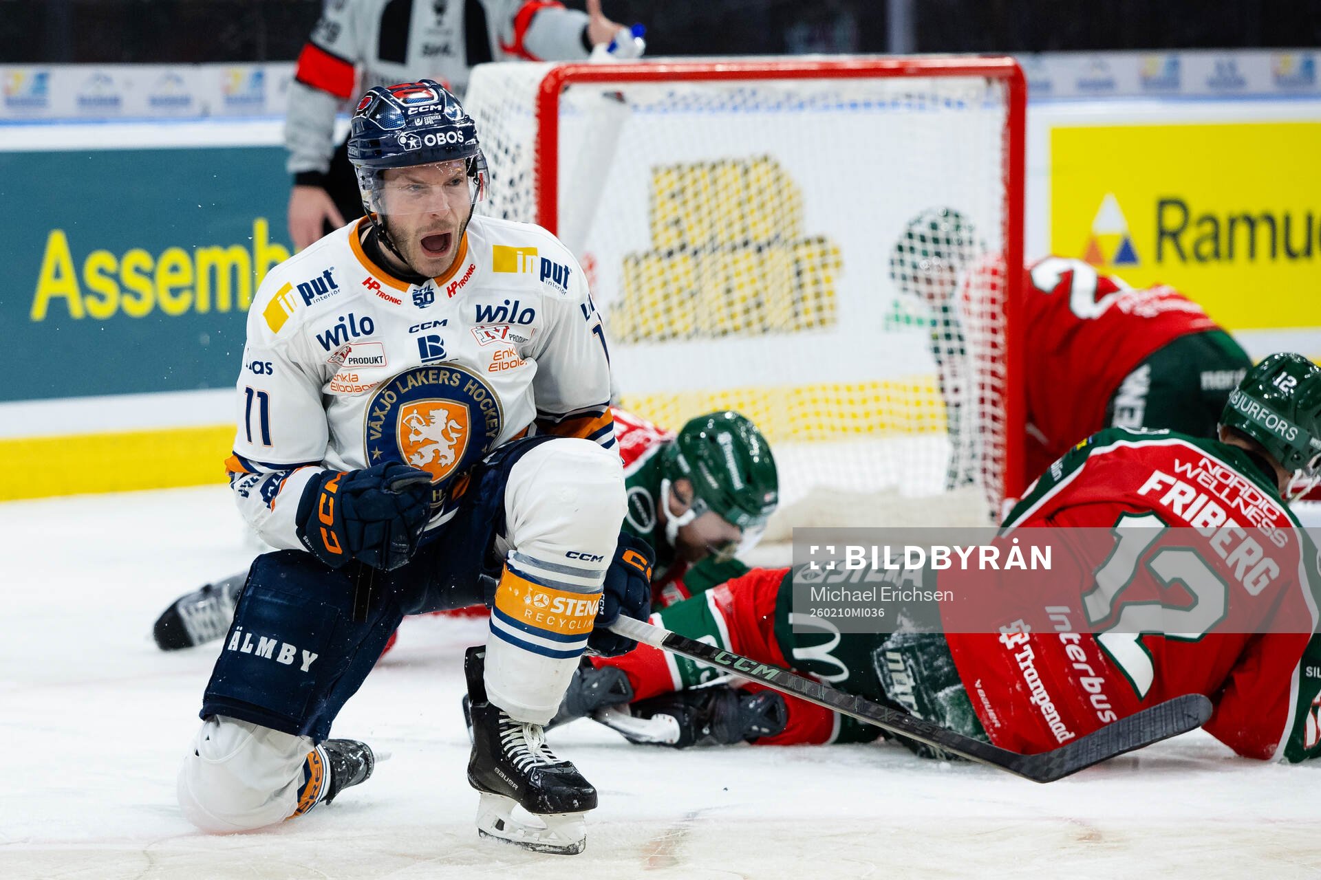 Växjös Brogan Rafferty jublar