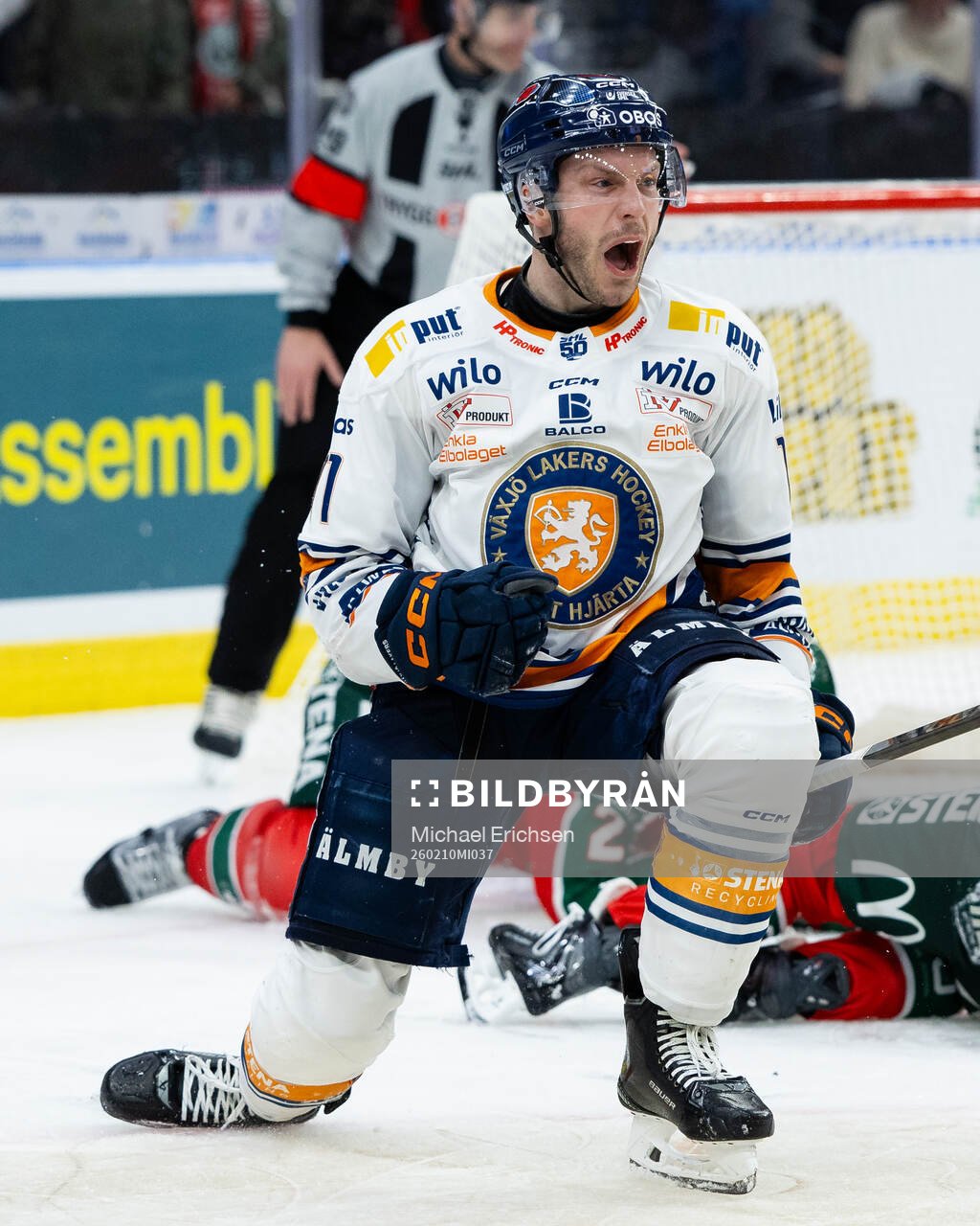 Växjös Brogan Rafferty jublar