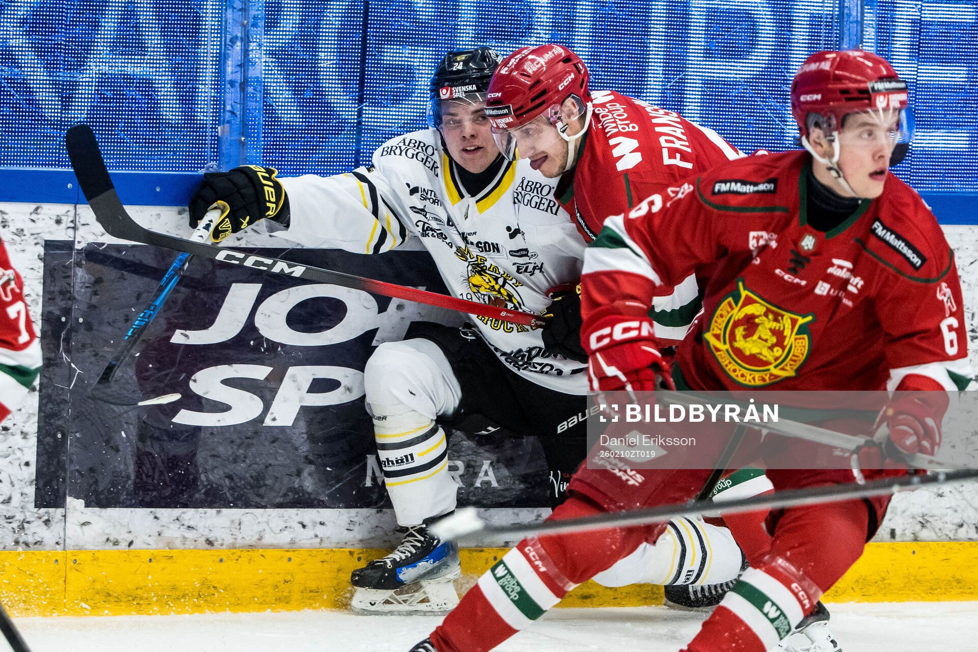 Vimmerbys Oscar Davidsson och Moras Martin Fransson och