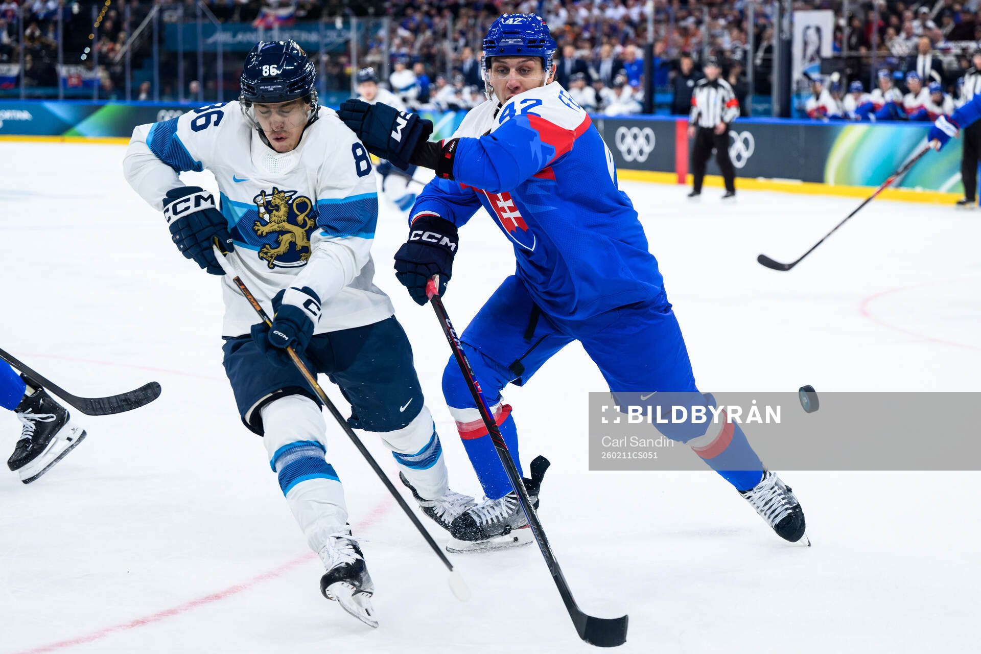 Teuvo Teräväinen of Finland and Martin Fehervary of