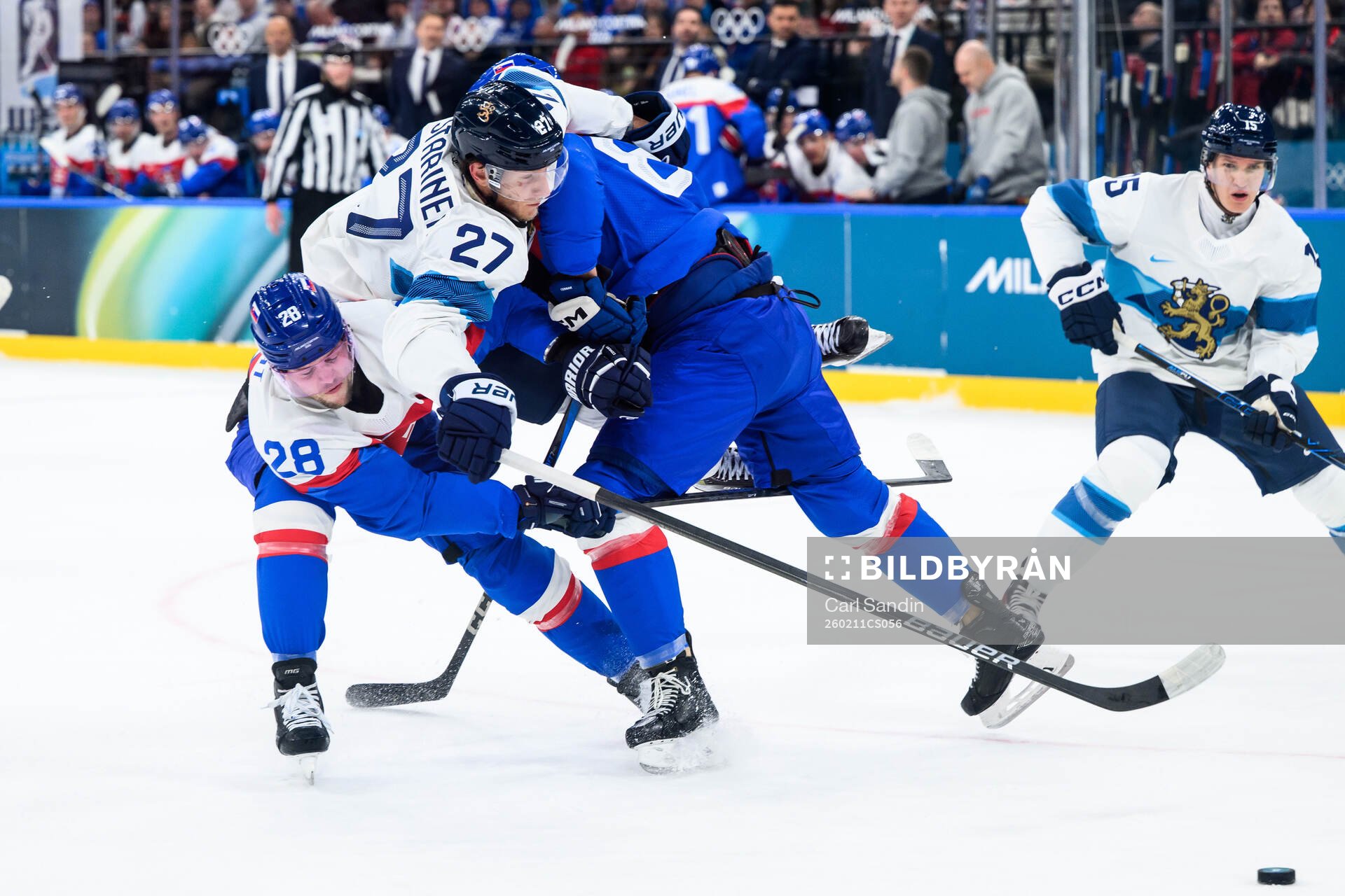Martin Gernat and Erik Cernak of Slovakia against Eetu