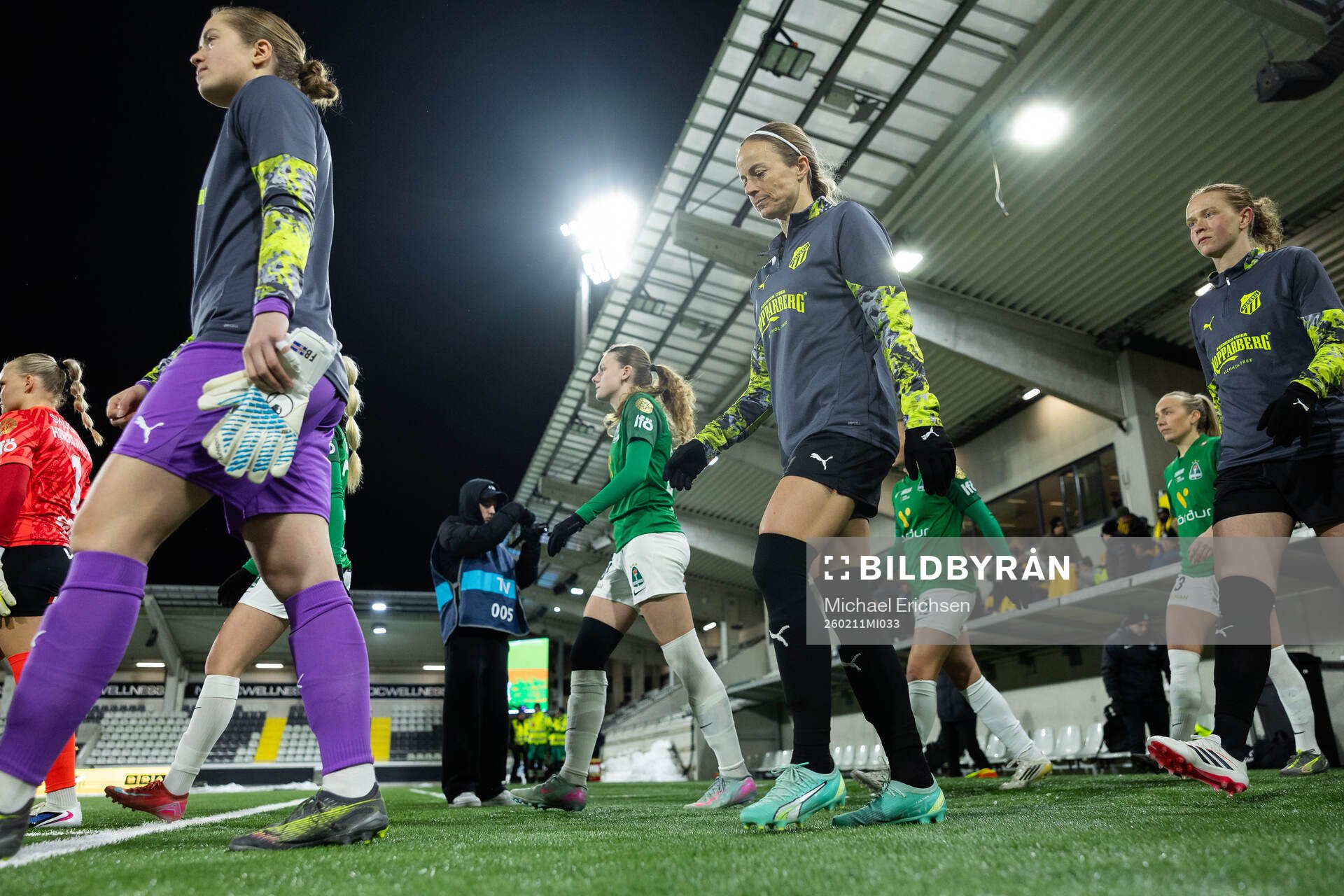 Fanney Birkisdottir, Aivi Luik and Emma Östlund of Häcken