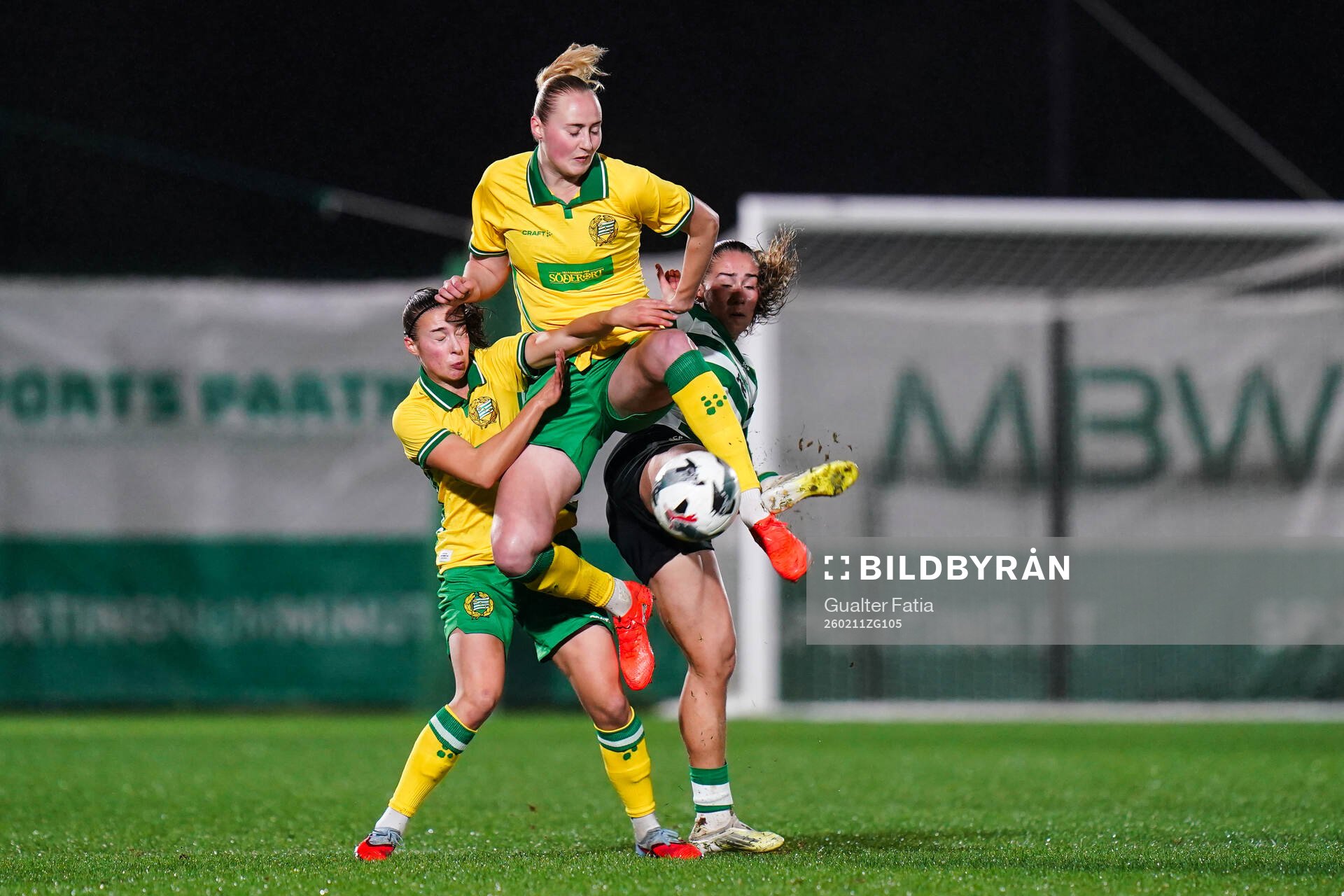 Vilma Koivisto and Emilie Bragstad of Hammarby against