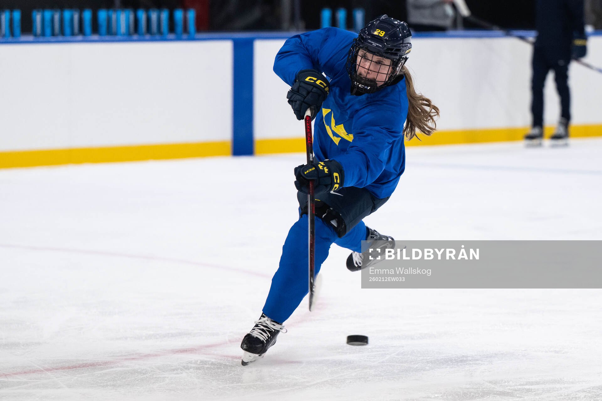 Felizia Wikner Zienkiewicz of Sweden at a ice hockey