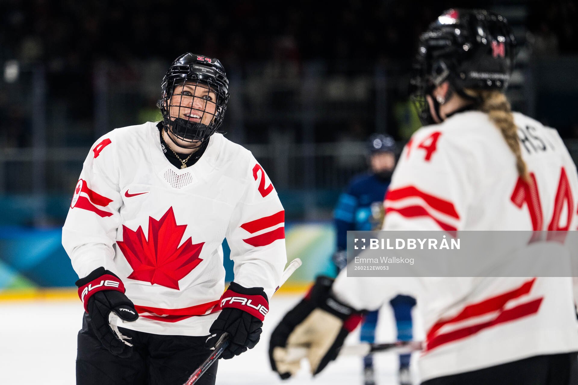 Natalie Spooner of Canada in the women's ice hockey game