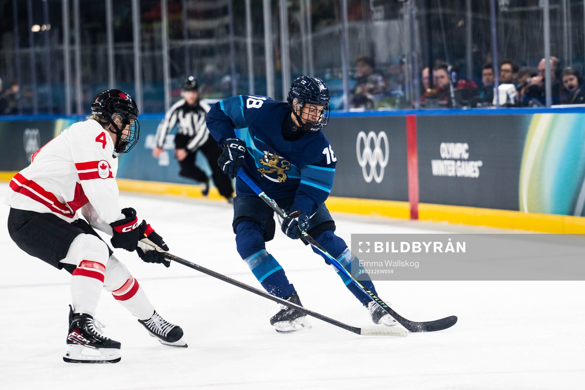 Kati Tabin of Canada and Jenniina Nylund of Finland in the