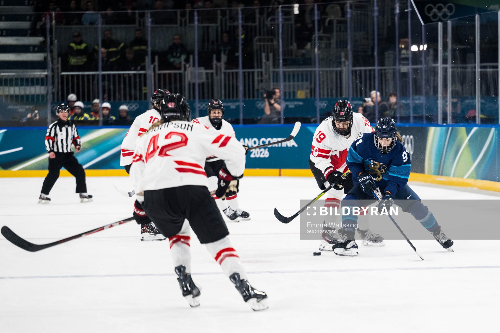 Brianne Jenner of Canada and Julia Liikala of Finland in