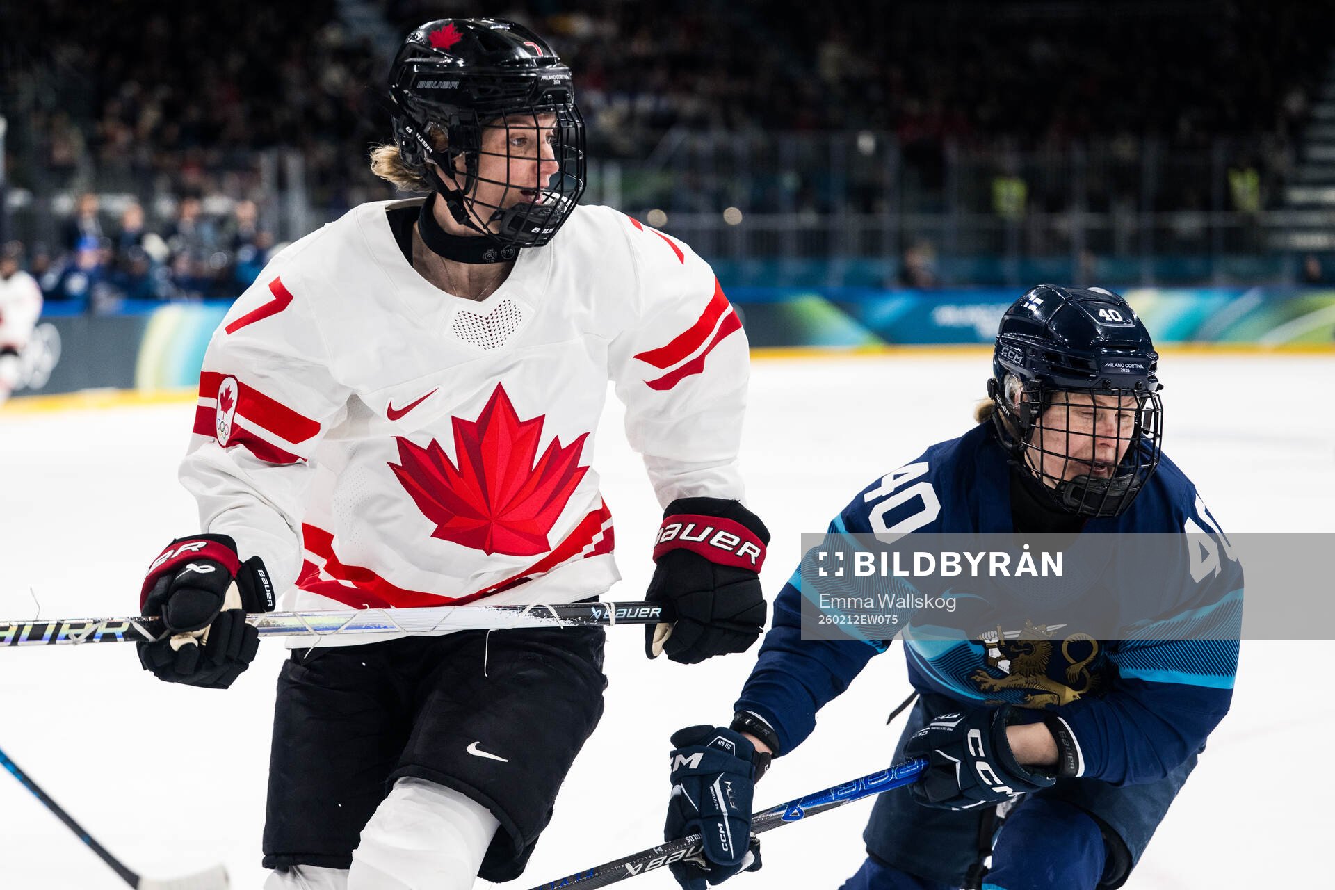 Laura Stacey of Canada and Noora Tulus of Finland in the