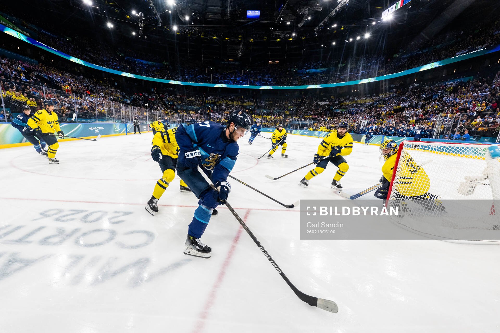 Eetu Luostarinen of Finland in the men's ice hockey game