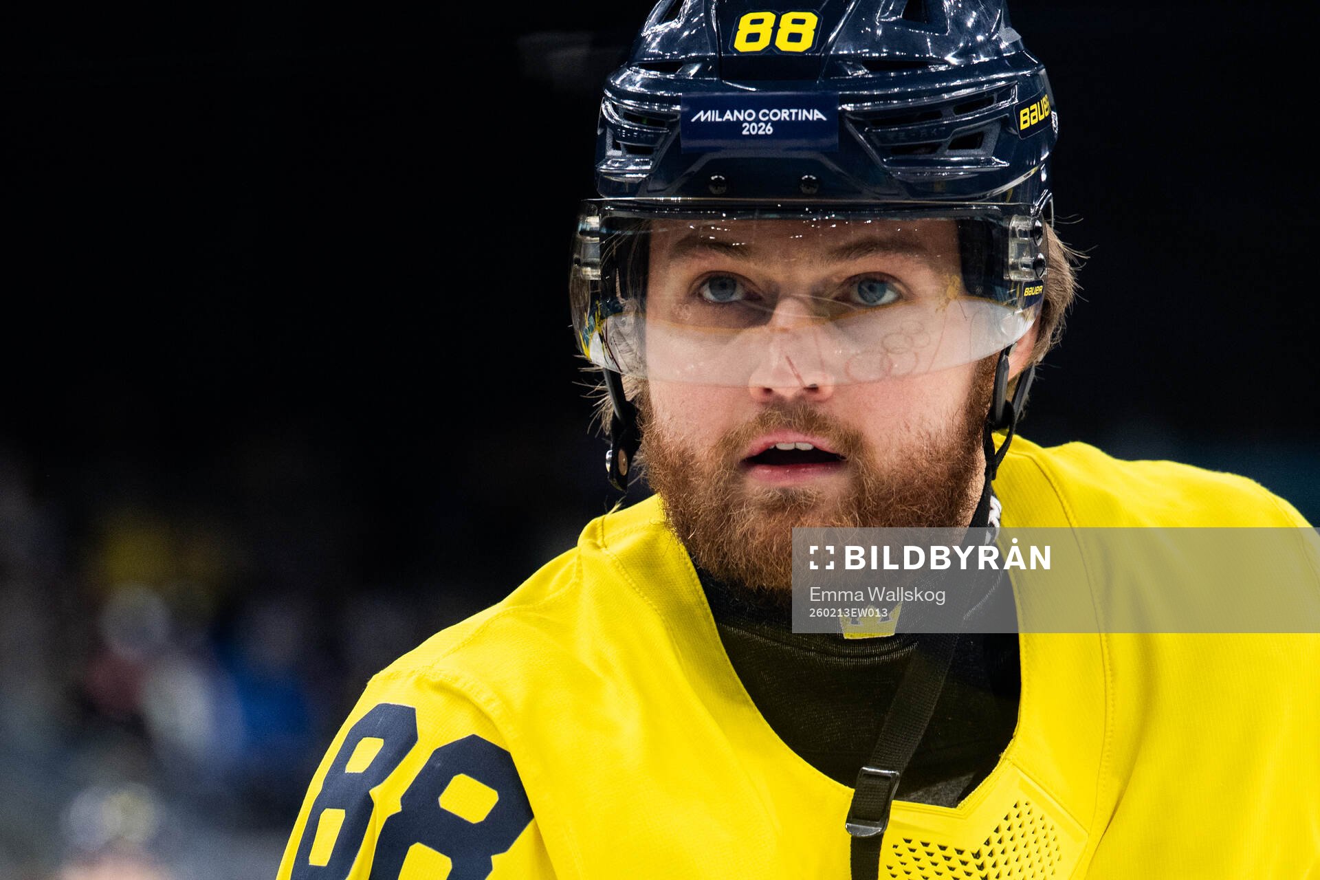 William Nylander of Sweden in the men's ice hockey game