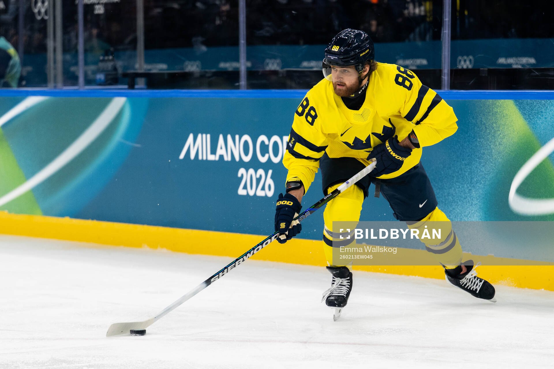 William Nylander of Sweden in the men's ice hockey game