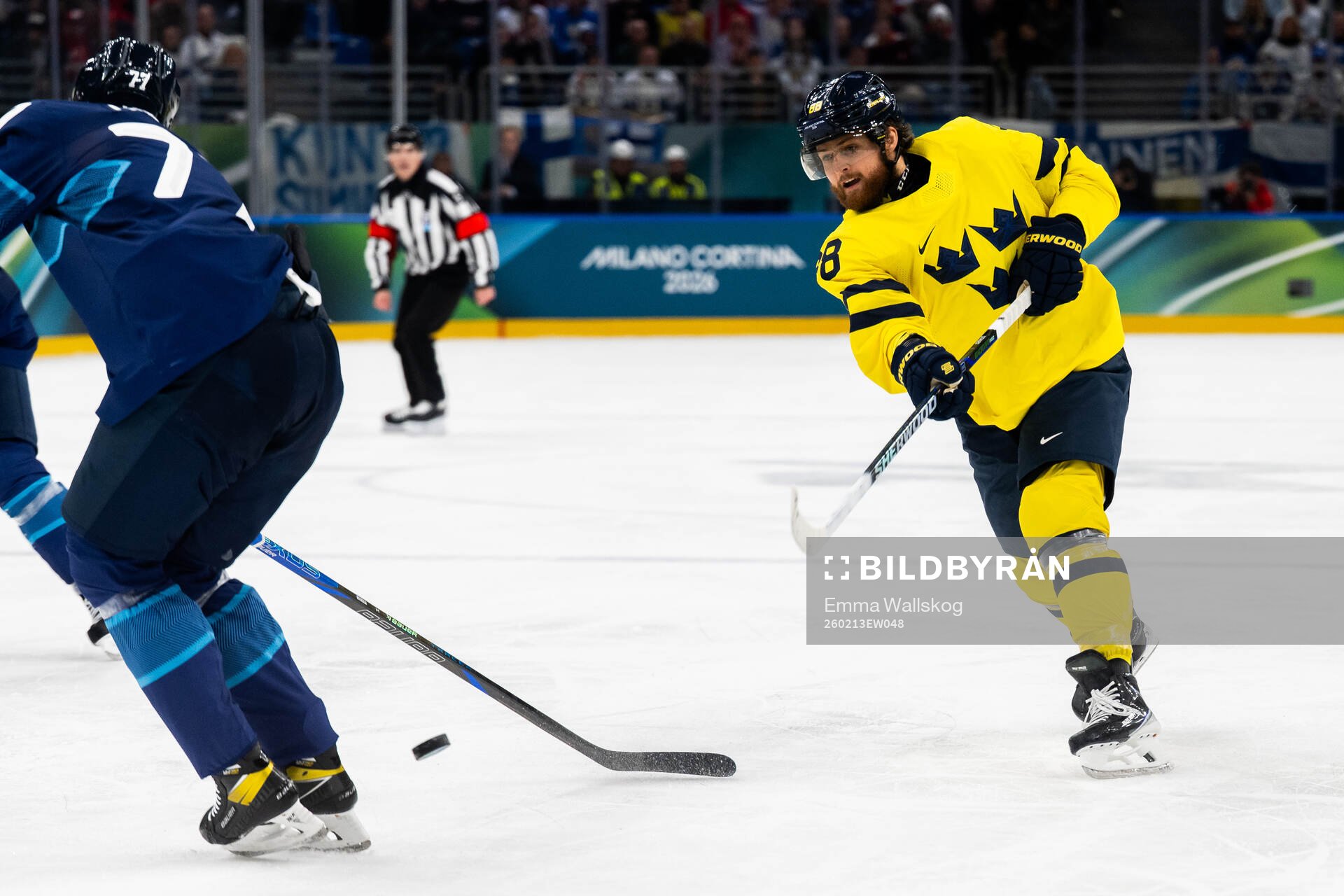 William Nylander of Sweden in the men's ice hockey game