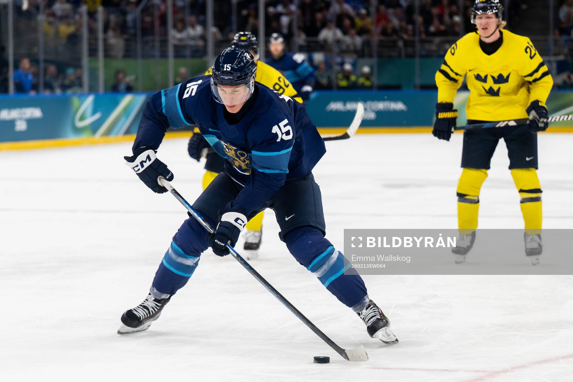Anton Lundell of Finland in the men's ice hockey game