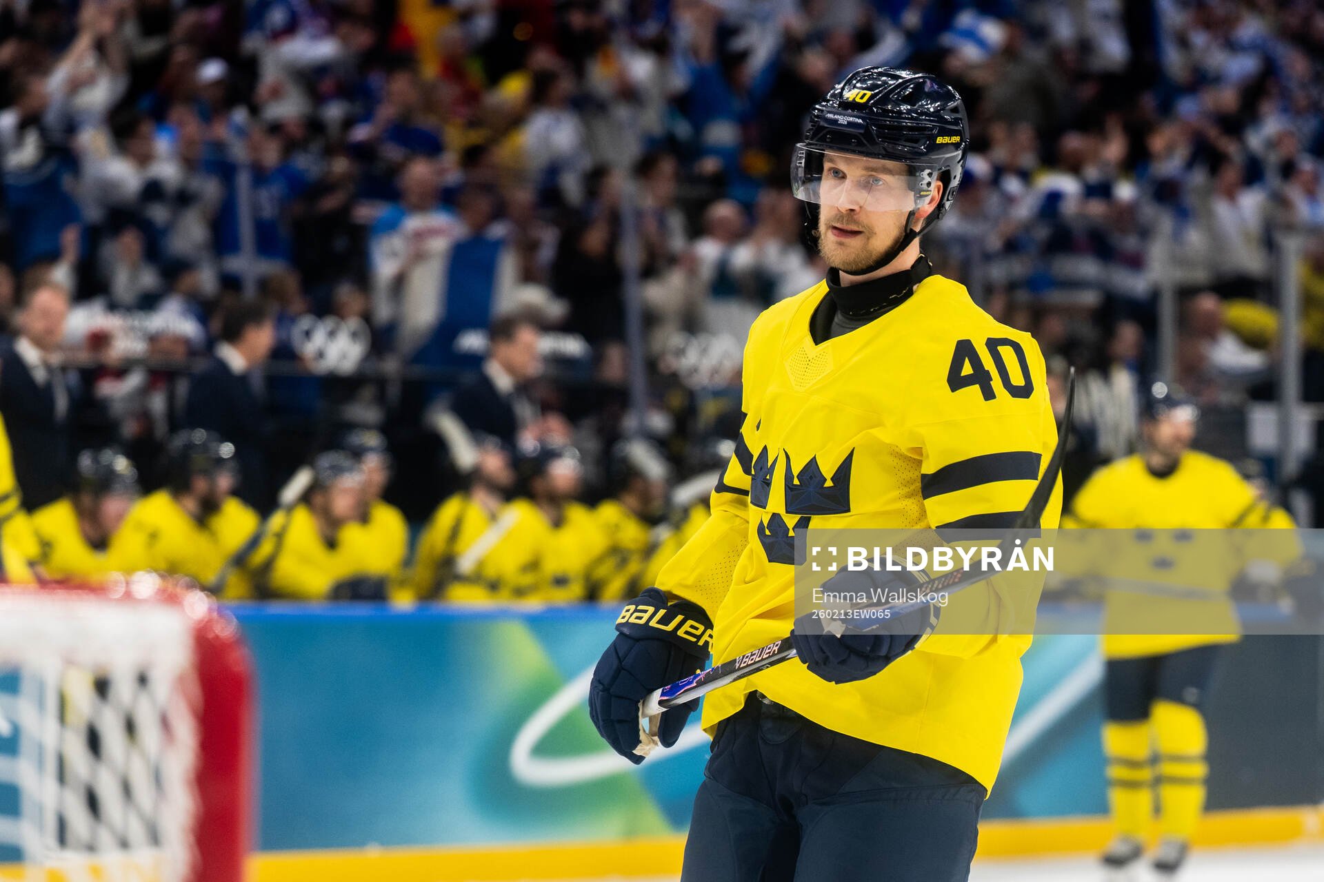 Elias Pettersson of Sweden looks dejected