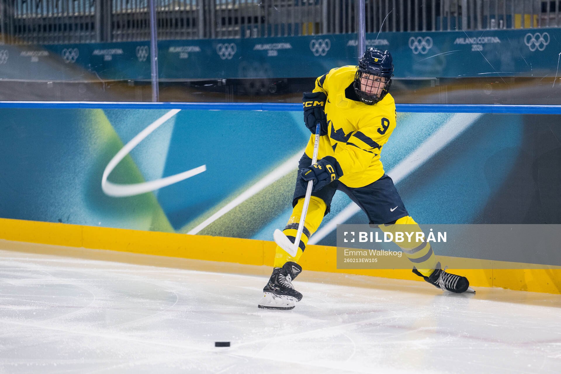 Jessica Adolfsson of Sweden in the women's ice hockey