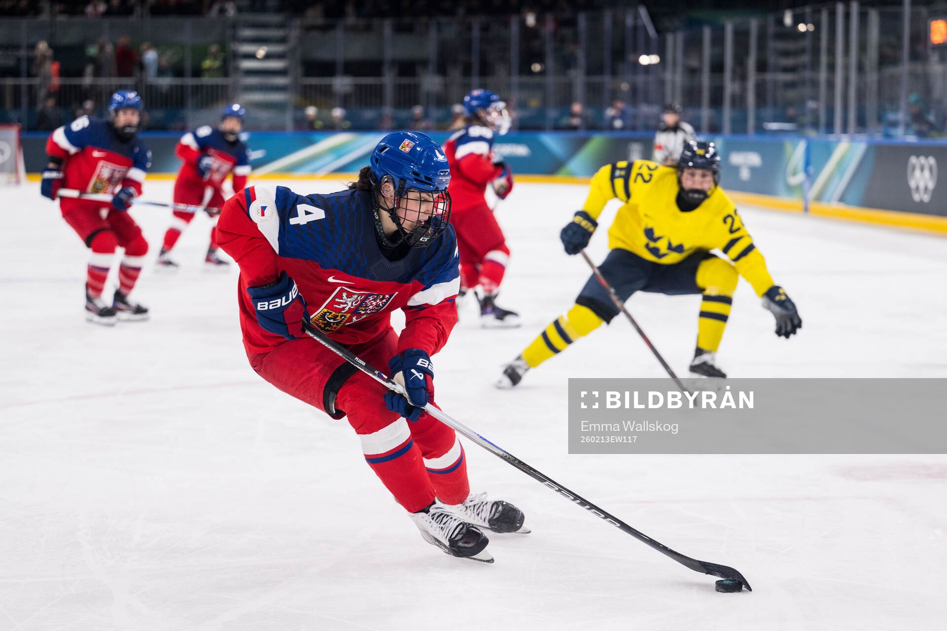 Daniela Pejsova of Czech Republic in the women's ice hockey