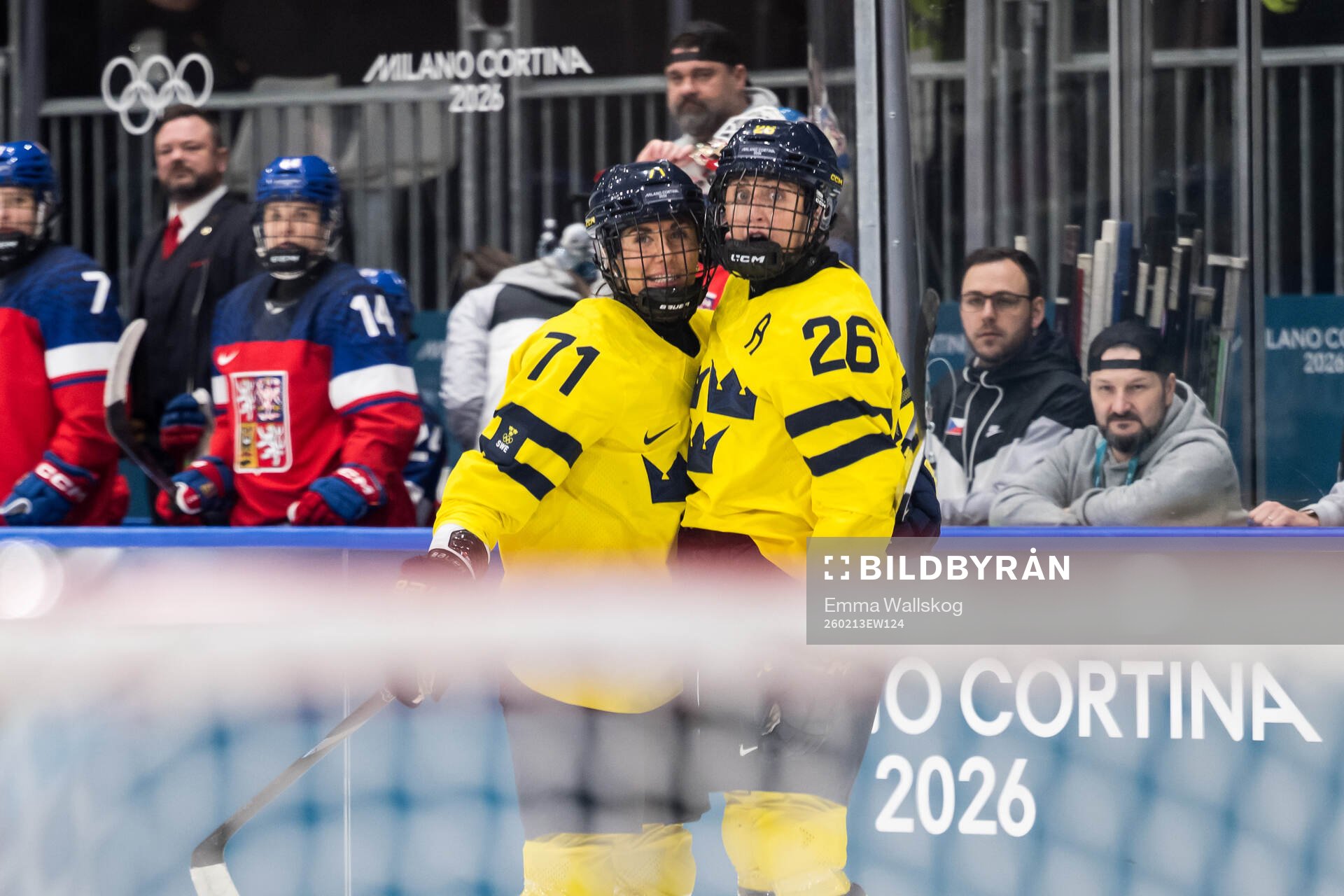 Anna Kjellbin and Hanna Olsson celebrate