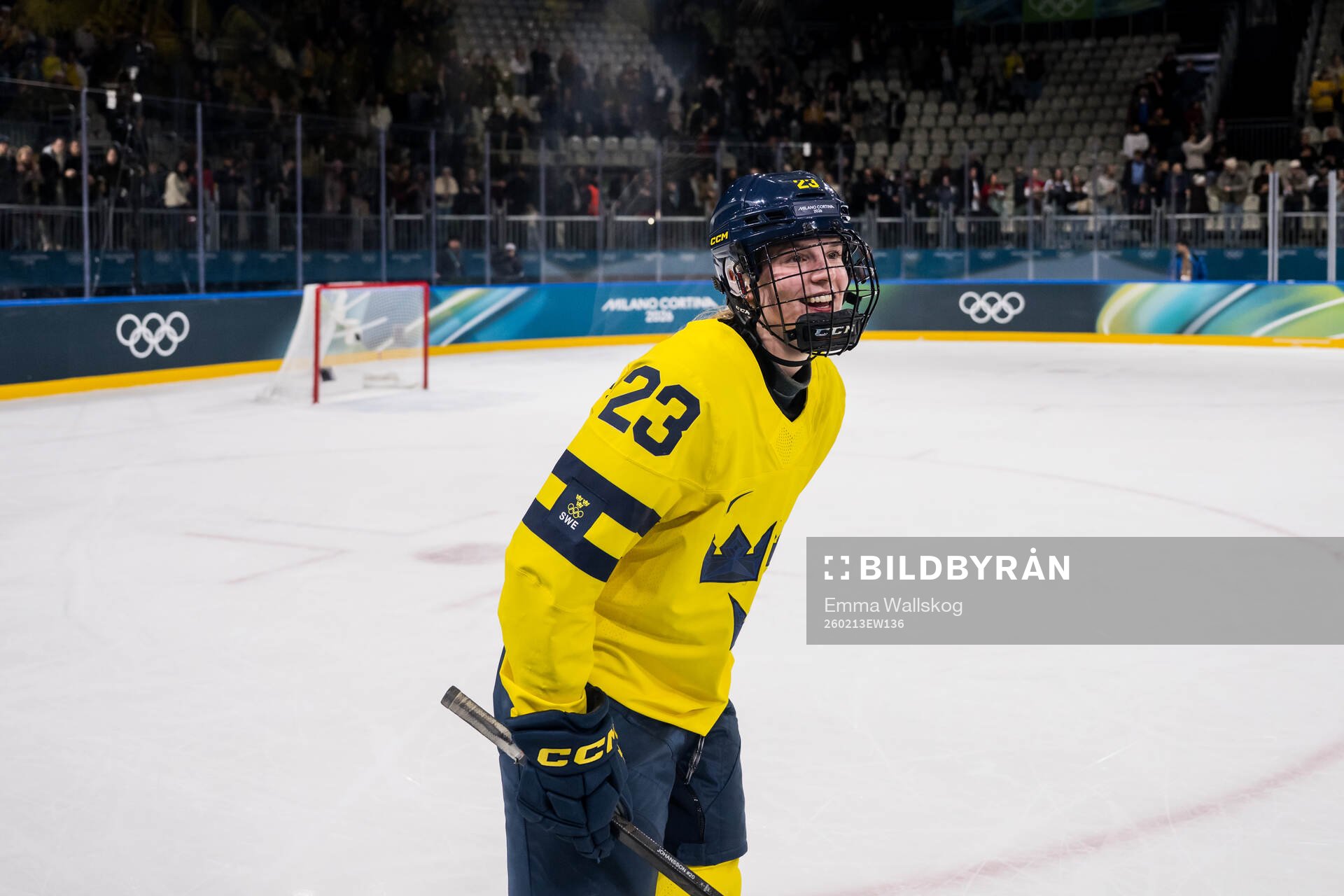 Thea Johansson of Sweden celebrates