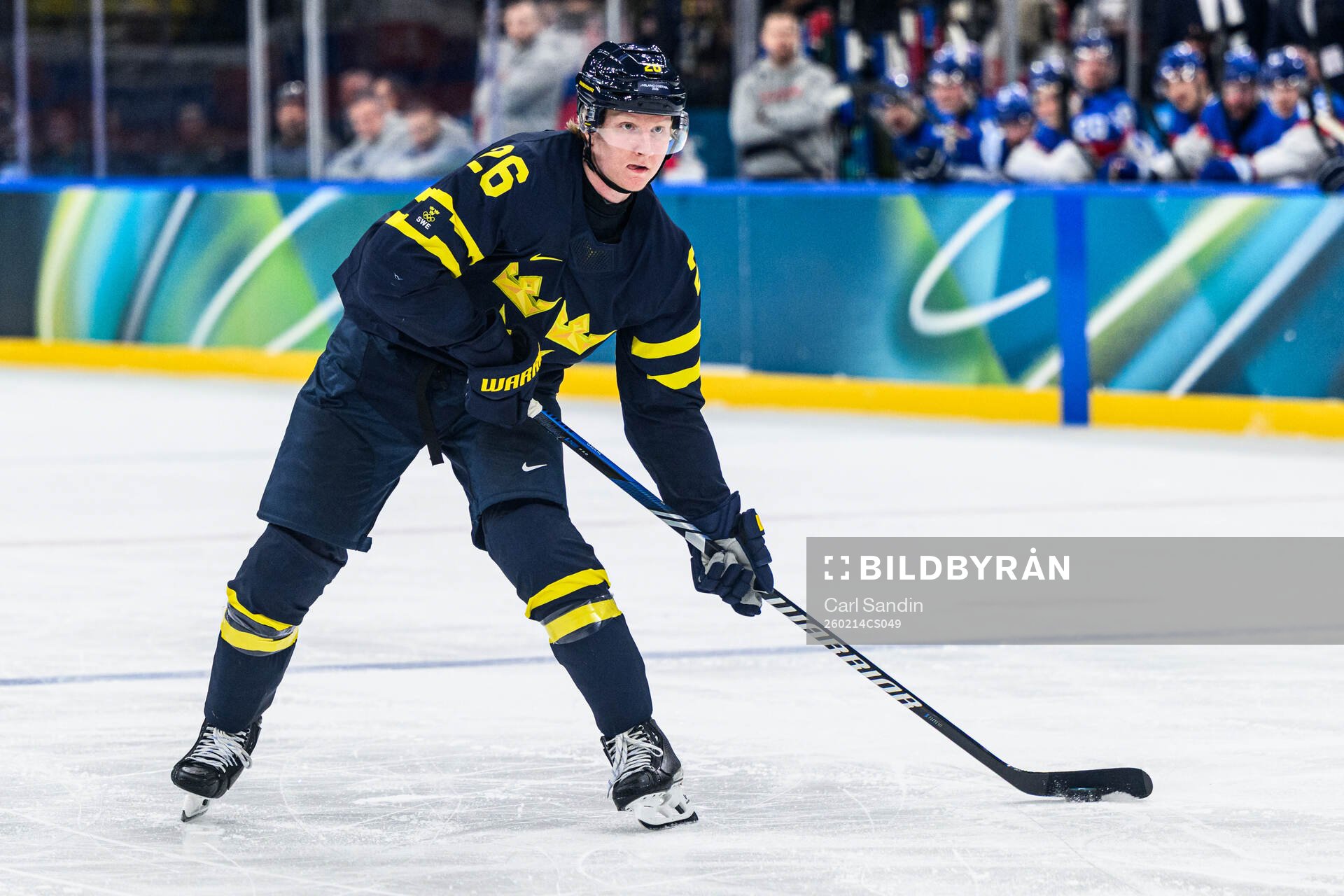 Rasmus Dahlin of Sweden in the men's ice hockey game