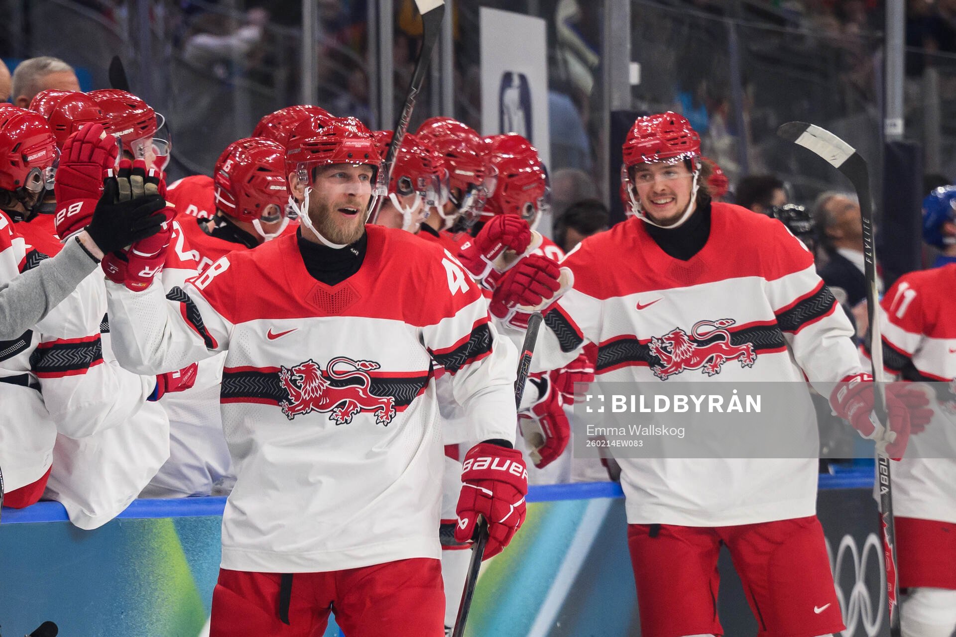 Nicholas B Jensen of Denmark celebrates