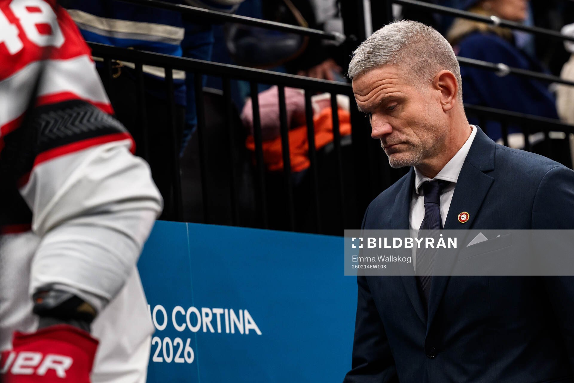 Head coach Mikael Gath of Denmark in the men's ice hockey