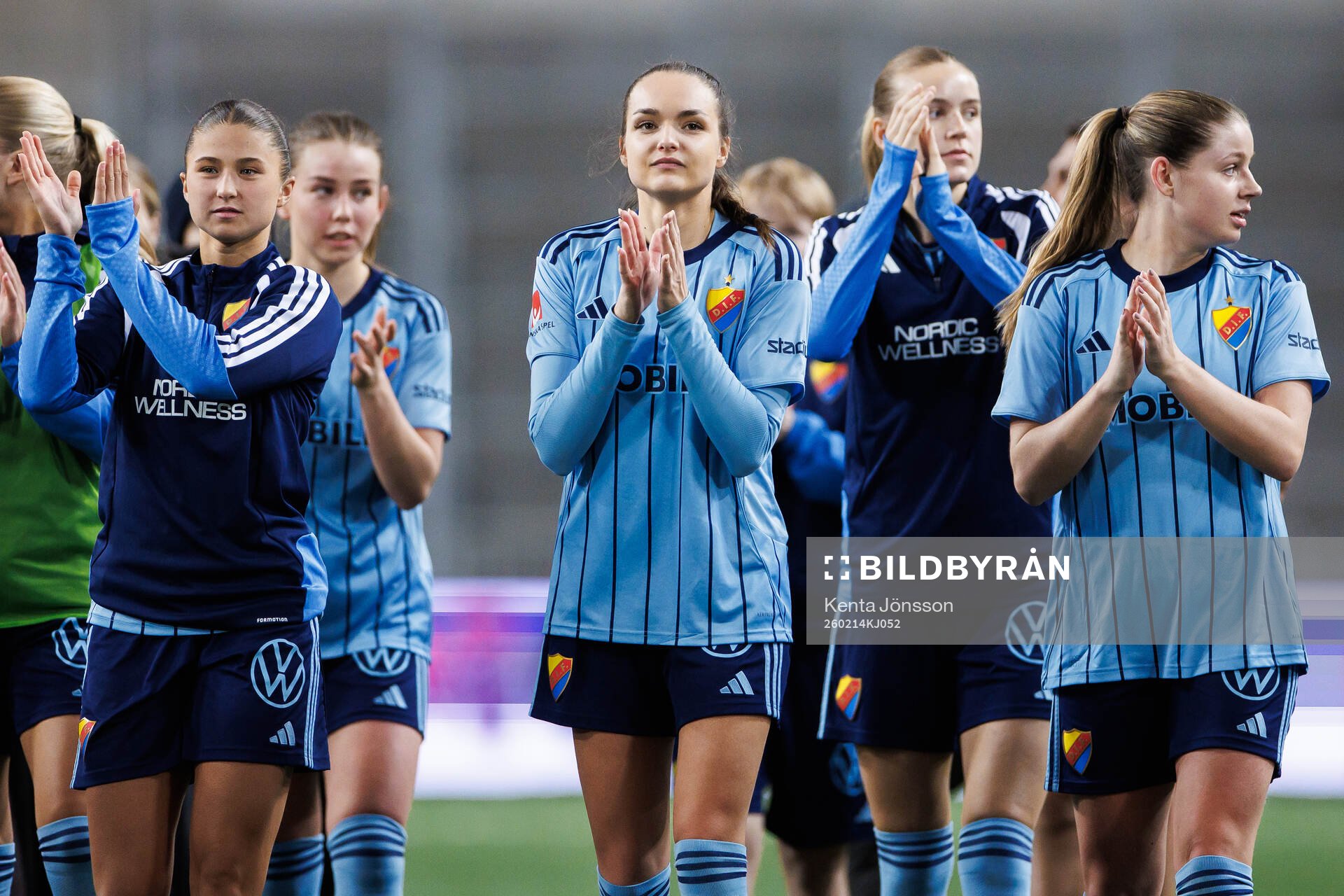 Djurgårdens Selma Larsen Svendsen med lagkamrater