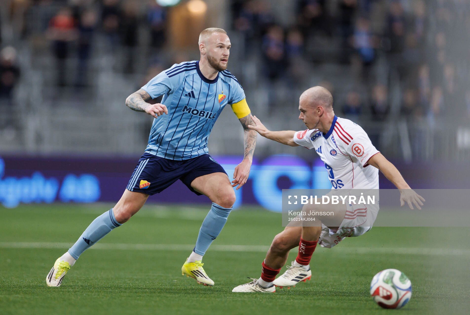 Djurgårdens Adam Ståhl och Vålerengas Petter Strand