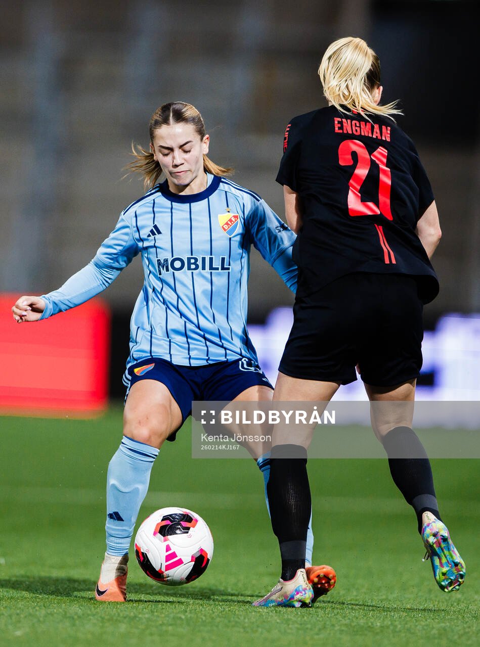 Djurgårdens Johanna Renmark och Brommapojkarnas Adelina