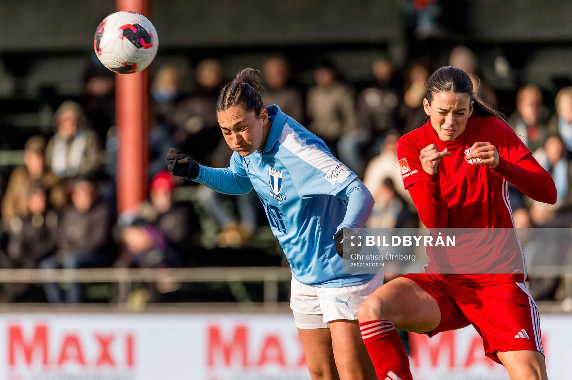Malmö FFs Isabella D'Aquila och Piteås Andrea Simonovic