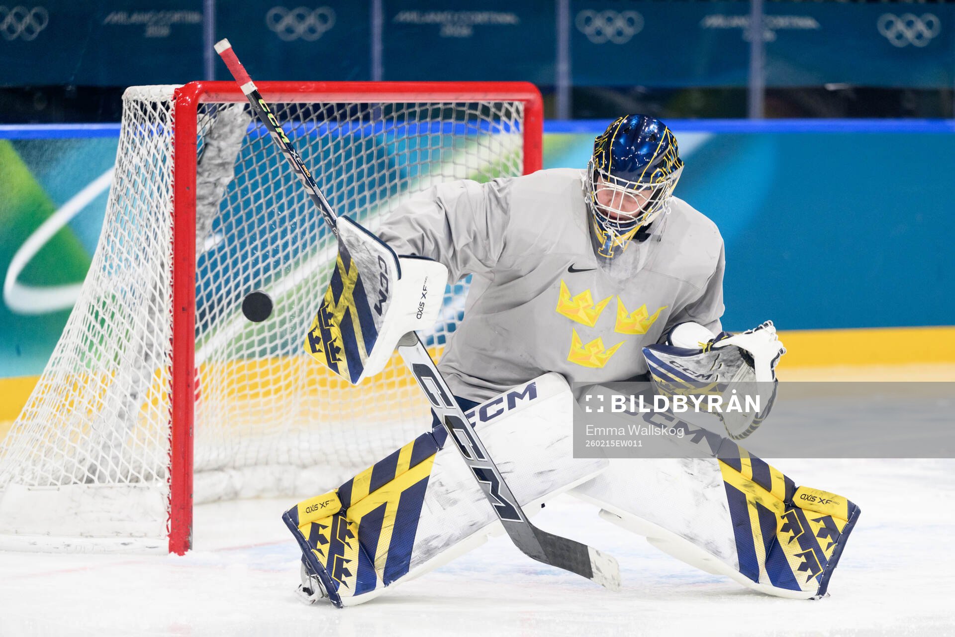 Ebba Svensson Träff of Sweden at an ice hockey practice