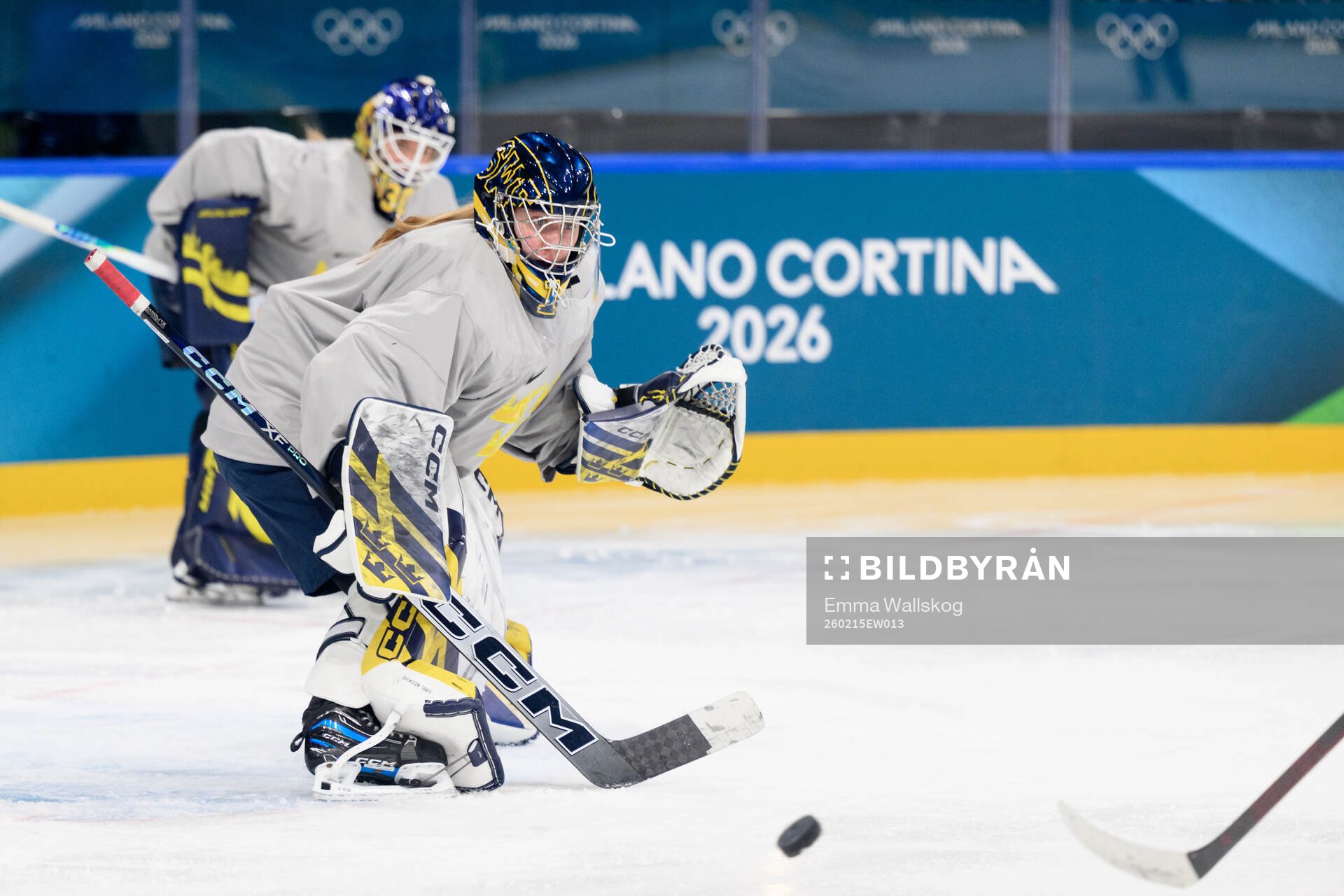 Ebba Svensson Träff of Sweden at an ice hockey practice