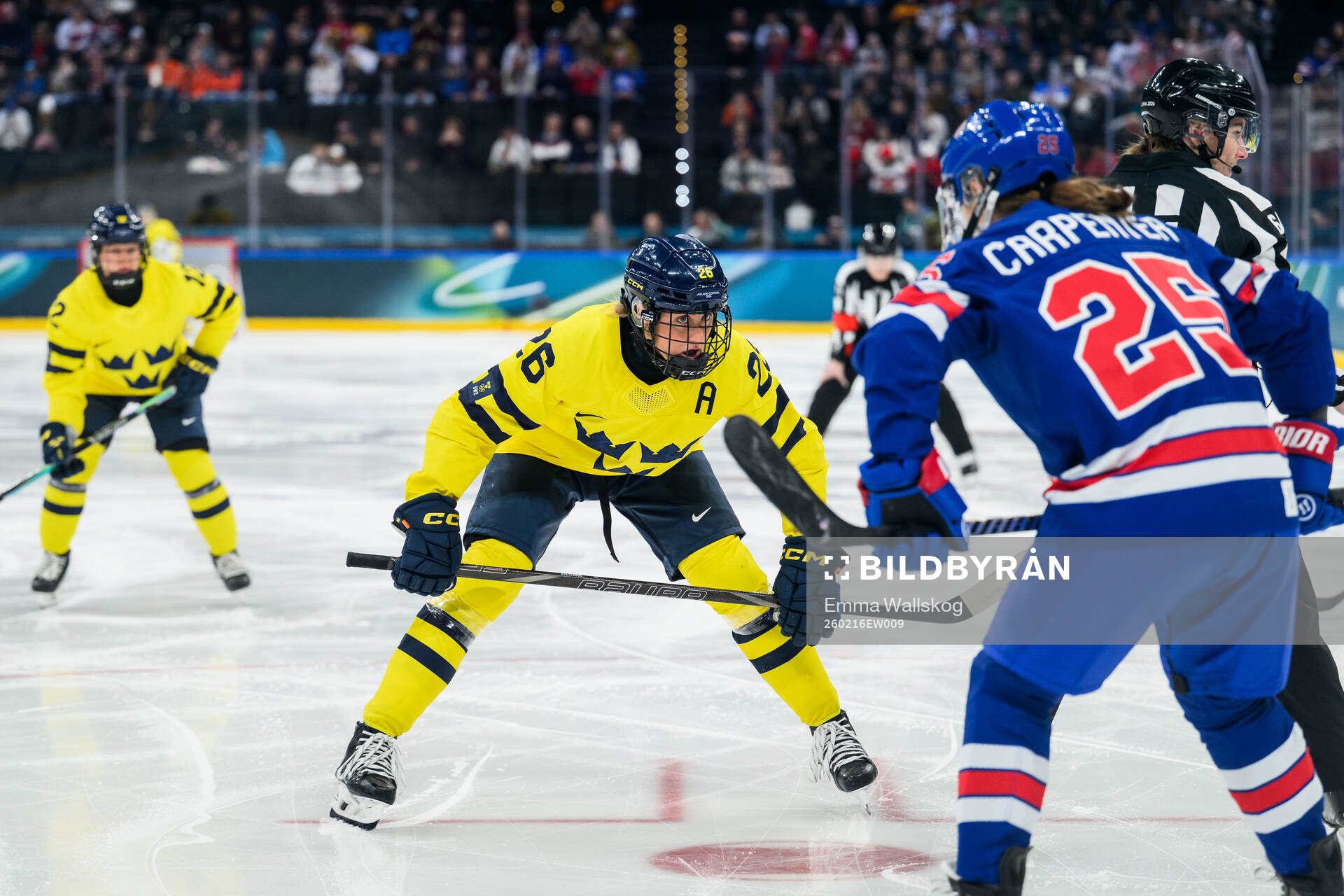 Hanna Olsson of Sweden and Alex Carpenter of USA in the