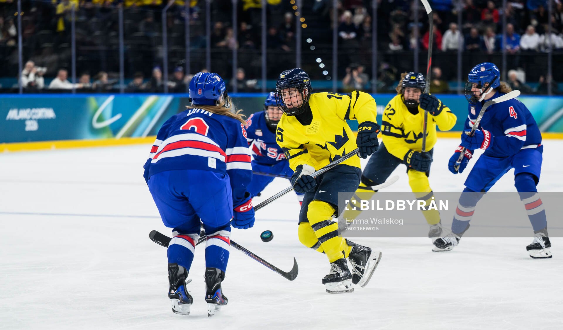 Lisa Johansson of Sweden in the women's ice hockey