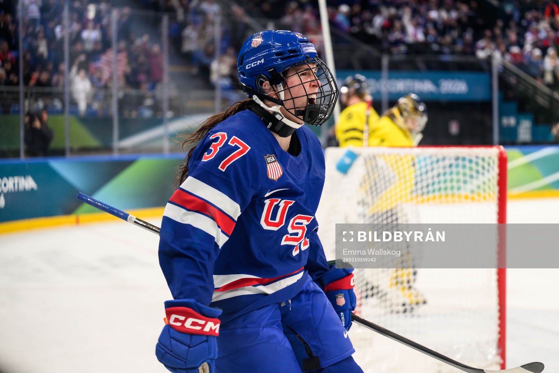 Abbey Murphy of USA celebrates