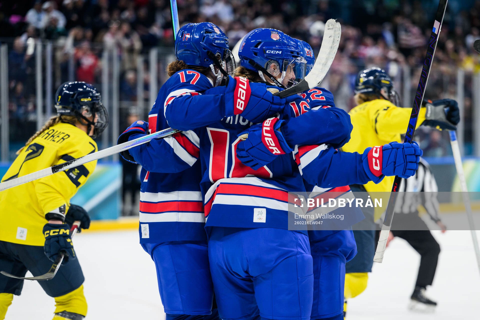 Kendall Coyne of USA celebrates