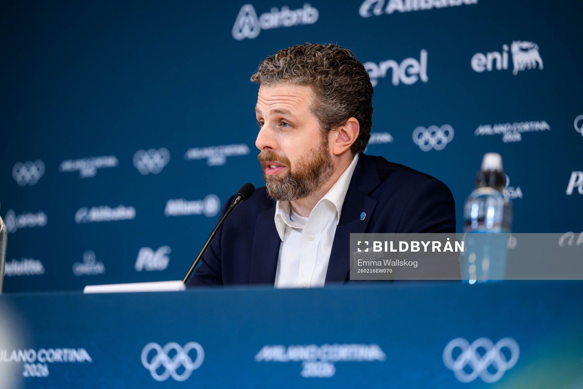 Head coach Ulf Lundberg of Sweden at a press conference