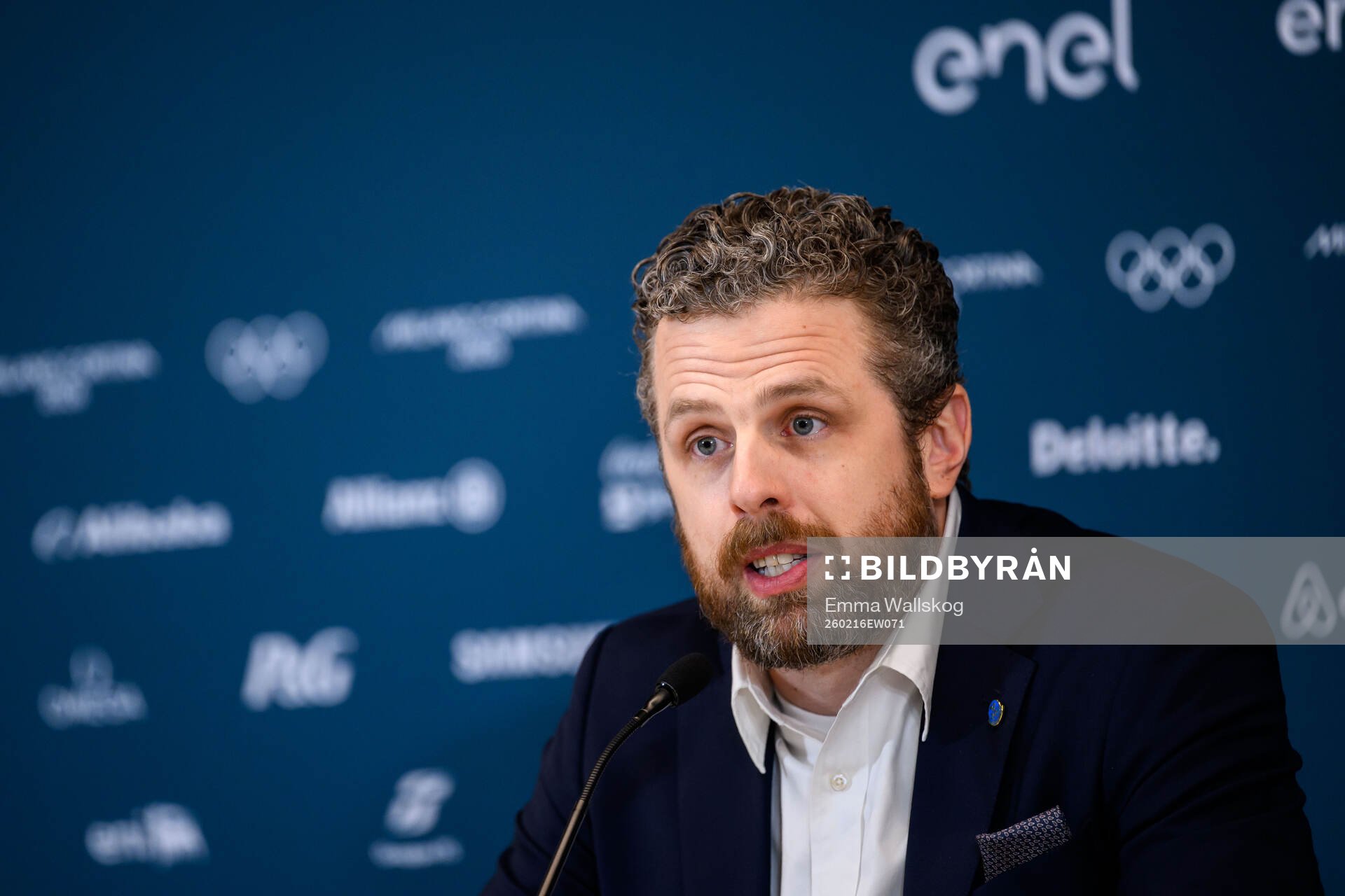 Head coach Ulf Lundberg of Sweden at a press conference
