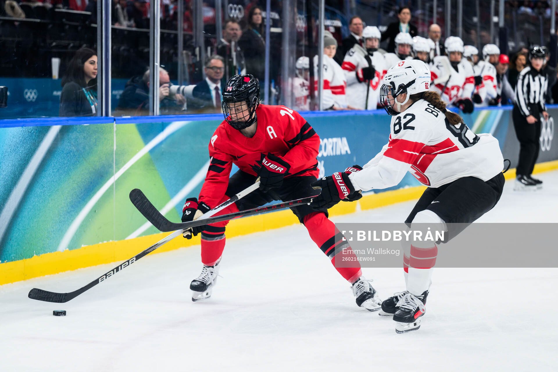 Renata Fast of Canada and Alessia Baechler of Switzerland