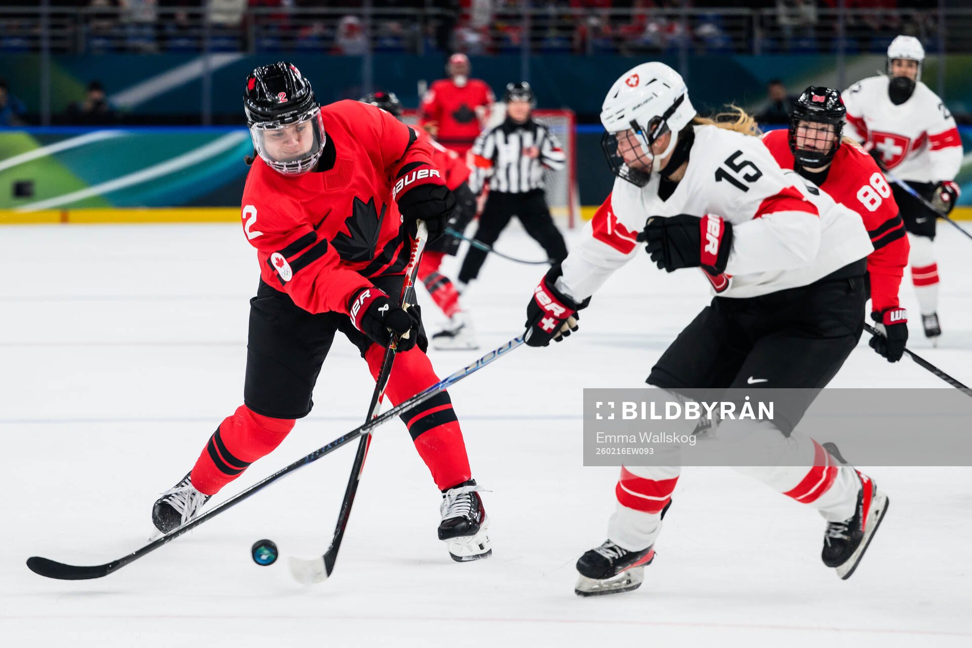 Sophie Jaques of Canada and Laure Meriguet of Switzerland