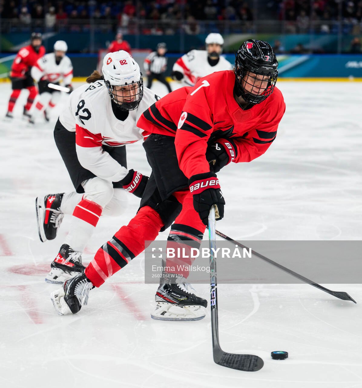 Alessia Baechler of Switzerland and Laura Stacey of Canada