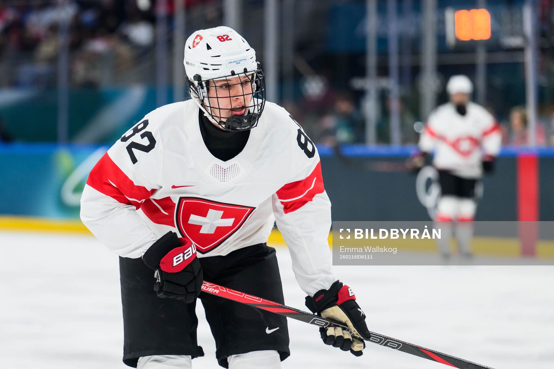 Alessia Baechler of Switzerland in the women's ice hockey