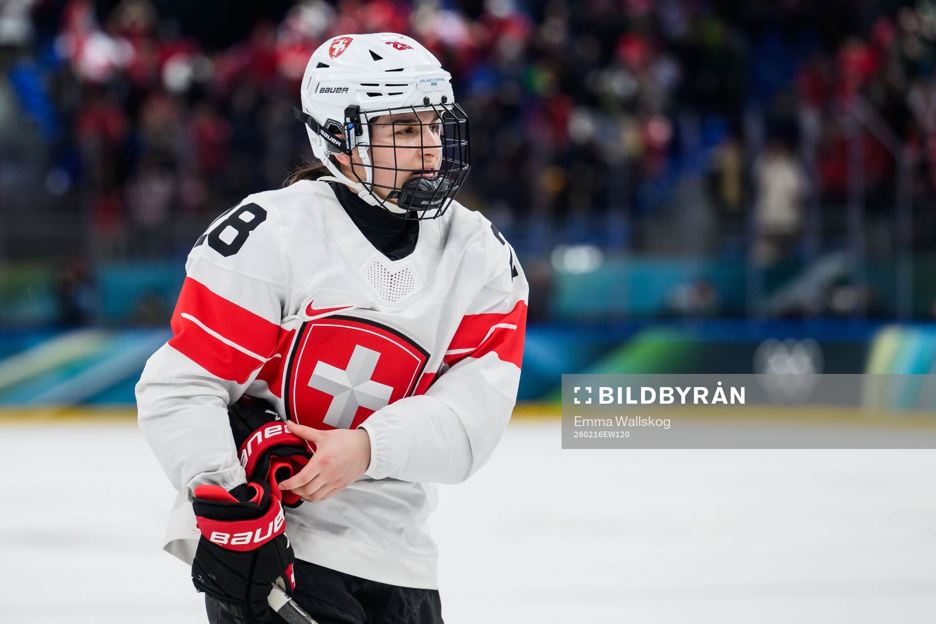 Alina Marti of Switzerland looks dejected