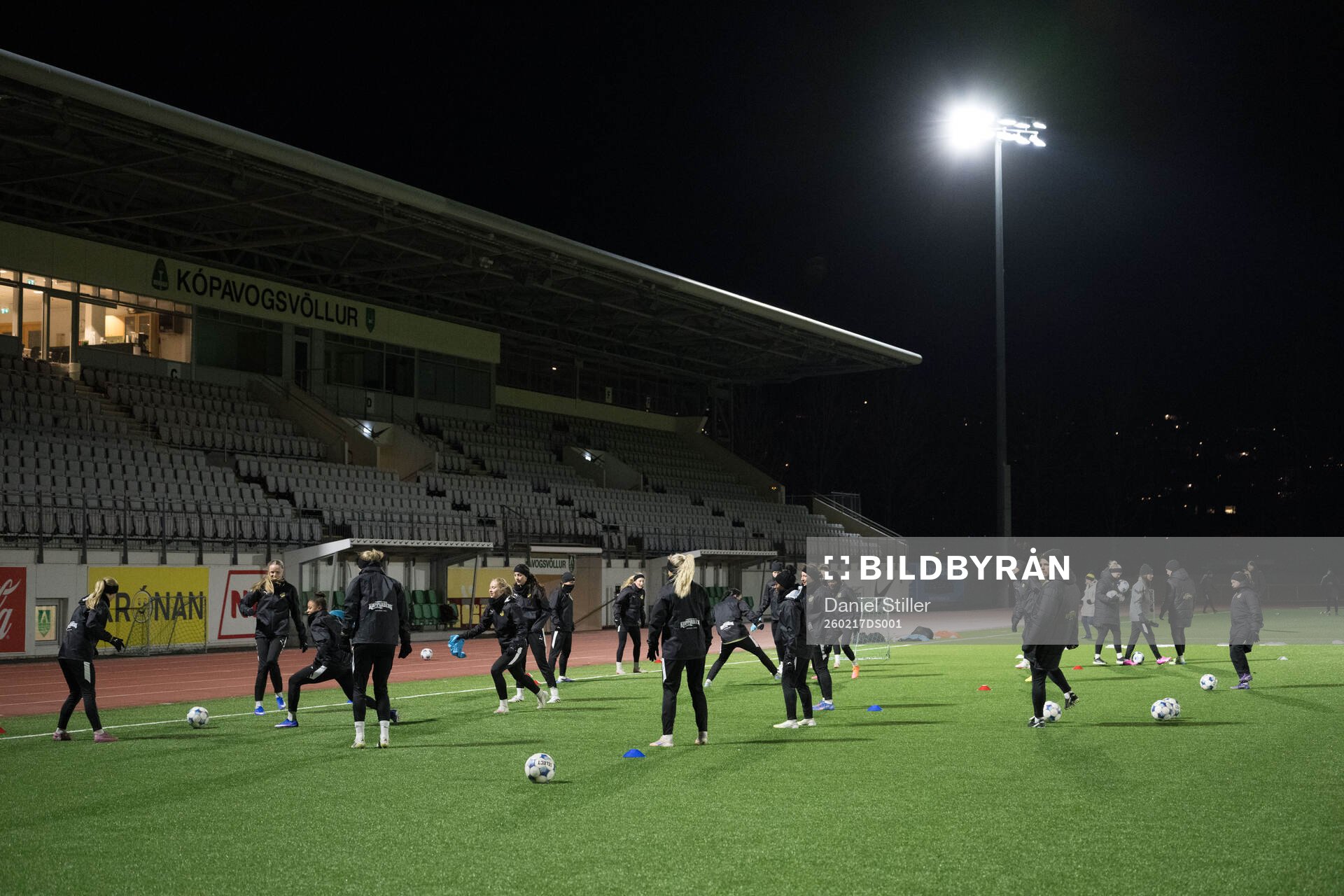 Laget kör övning