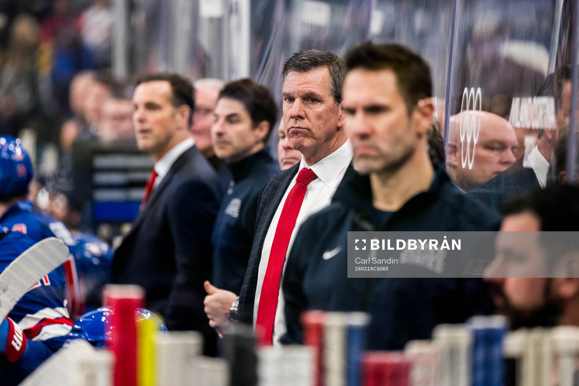 Head coach Mike Sullivan of USA in the men's ice hockey