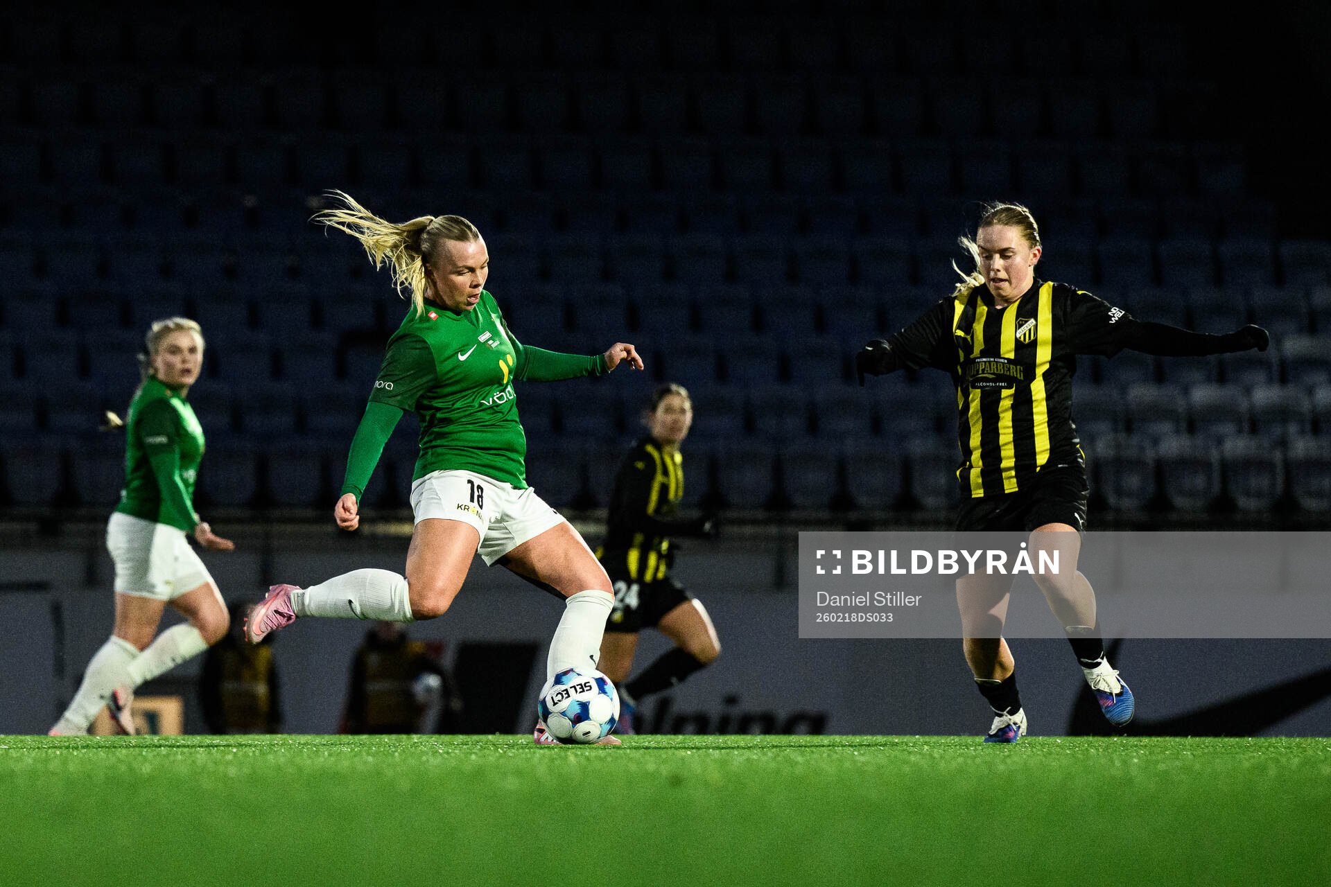 Kristin Dis Arnadottir of Breidablik and Pernille Sanvig of