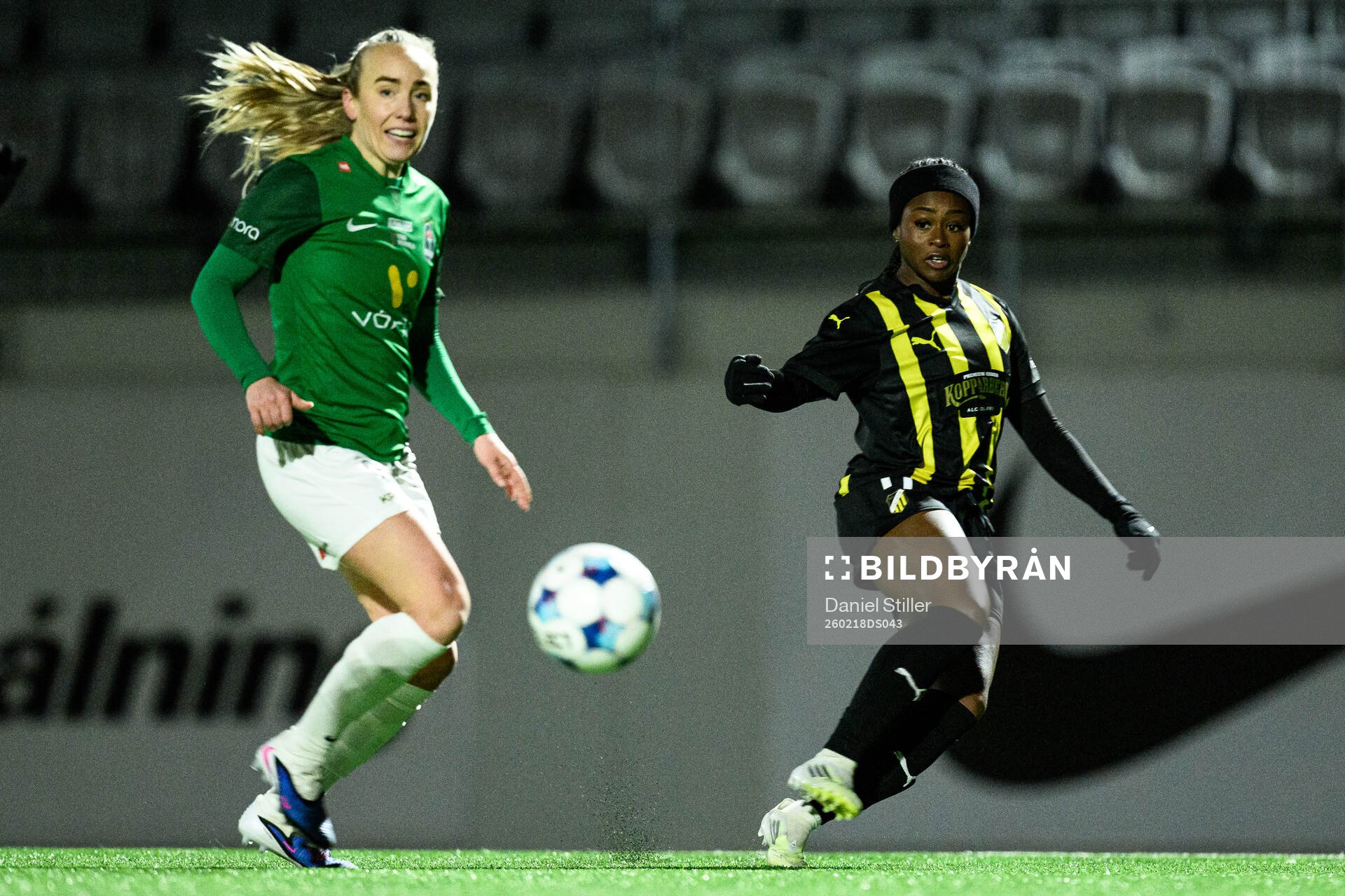Elisa Vidarsdottir of Breidablik and Monica Jusu Bah of