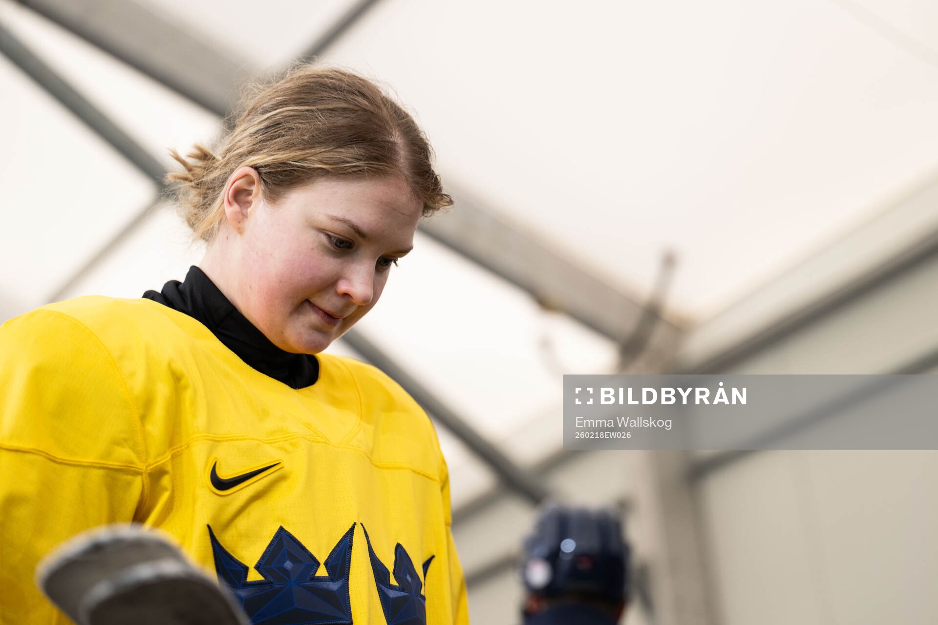 Jessica Adolfsson of Sweden at an ice hockey practice
