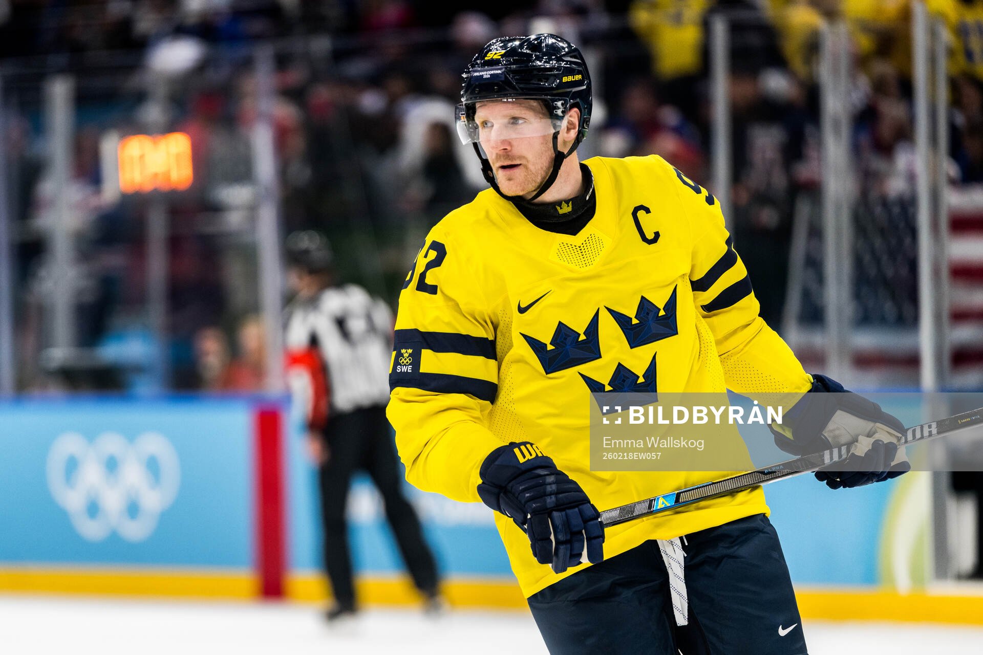 Gabriel Landeskog of Sweden in the men's ice hockey